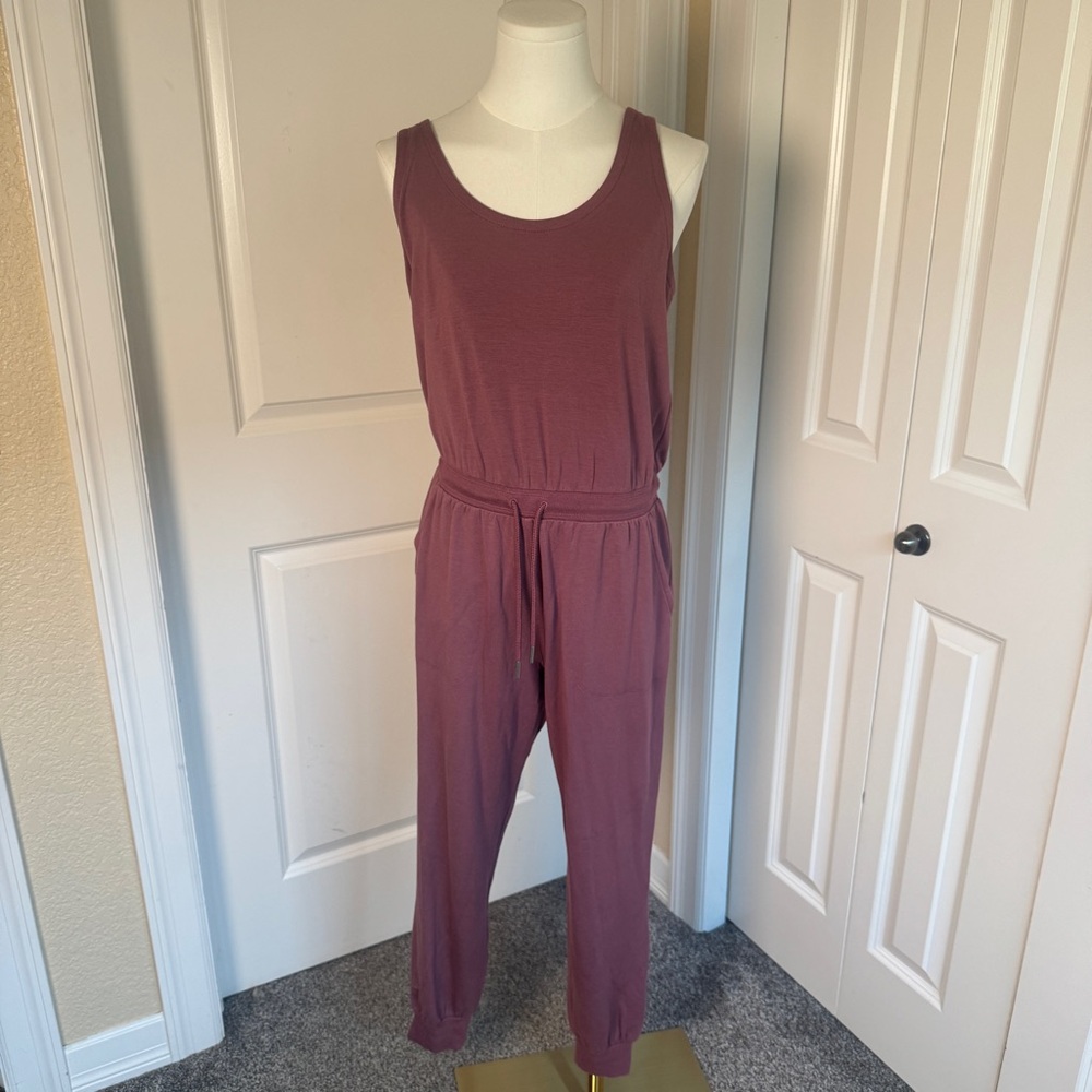 Athleta Balance Jumpsuit, Tawny Rose SIZE S #988523 W701, Pockets, Comfy - Picture 2 of 14